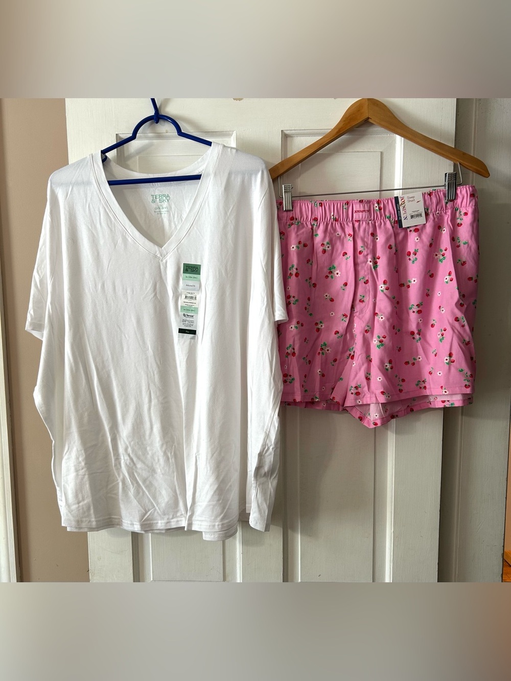 Women’s Joyspun Cute Sleep/Lounge Shorts w/ Terra & Sky Top 3x